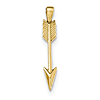 14k Yellow Gold 1in Arrow Pendant
