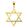 Star of David Pendant 1 5/8in 14k Yellow Gold