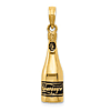14k Yellow Gold 3-D Enameled Champagne Bottle Pendant