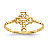 14k Yellow Gold Celtic Cross Ring