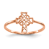 14k Rose Gold Celtic Cross Ring