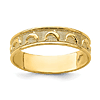 14k Yellow Gold Ladies' Dolphin Wedding Band 5mm