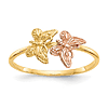 14k Two-Tone Gold Butterfly Ring