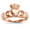 14kt Rose Gold Claddagh Ring