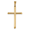 14k Yellow Gold Hollow Latin Cross Pendant 2in