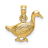 14k Yellow Gold Goose Pendant 1/2in
