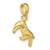 14k Yellow Gold 3-D Toucan Charm 1/2in