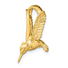 14k Yellow Gold 3-D Hummingbird Pendant with Spread Wings