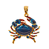 14k Yellow Gold Stone Crab with Enamel