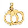 14k Yellow Gold Moveable Handcuffs Charm
