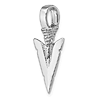 14k White Gold 3-D Arrowhead Pendant 3/4in