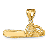 14k Yellow Gold 3-D Chainsaw Pendant