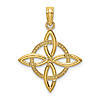 14k Yellow Gold Celtic Eternity Knot Pendant 3/4in