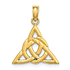 14k Yellow Gold Celtic Trinity Knot Charm 1/2in