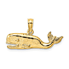 14k Yellow Gold Sperm Whale Pendant