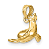 14k Yellow Gold 3-D Harbor Seal Pendant