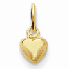 14kt Yellow Gold 1/4in Polished Puffed Heart Charm