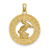 14k Yellow Gold Lauderdale By The Sea Pelican Pendant