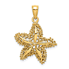 14k Yellow Gold Starfish Filigree Pendant 3/4in