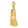 14k Yellow Gold 3-D Scuba Fin Pendant 3/4in