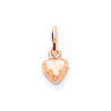 14kt Rose Gold 1/4in Polished 3-D Heart Charm