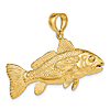 14k Yellow Gold Large Redfish Pendant