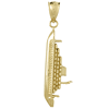 14k Yellow Gold 3-D Cruise Ship Pendant 1in