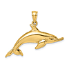14k Yellow Gold Men's Dolphin Pendant