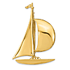 14k Yellow Gold Jumbo Sailboat Pendant Slide 1 3/4in