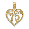 14k Yellow Gold 75th Anniversary Heart Pendant