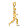 14k Yellow Gold 3-D Runner Pendant 