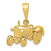 14k Yellow Gold Tractor Pendant