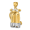 14k Yellow Gold Scuba Tanks Pendant With Air Hose