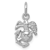 14kt White Gold 3/8in US Marine Corps Eagle Globe and Anchor Charm