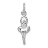 14k White Gold Ballerina Charm 1/2in