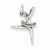 14kt White Gold 5/8in 3-D Ballerina Charm