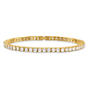 Kelly Waters Gold-plated Mixed Metal Cubic Zirconia Tennis Bracelet