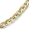 14k Yellow Gold 3.8mm Concave Curb Chain