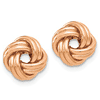 14k Rose Gold Two-Row Love Knot Earrings
