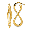 14k Yellow Gold Eternity Hoop Earrings 1.25in