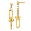 14k Yellow Gold Polished Jax Link Dangle Earrings