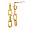 14k Yellow Gold Four Oval Link Dangle Earrings