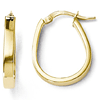 14kt Yellow Gold 3/4in Italian U-Shaped Hoop Earrings