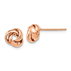 14k Rose Gold Polished Knot Earrings