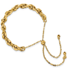 14k Yellow Gold Italian Adjustable Fancy Link Bracelet