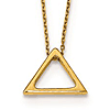 14k Yellow Gold Small Open Triangle Necklace