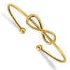 14k Yellow Gold Italian Infinity Flexible Cuff Bangle
