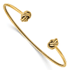 14k Yellow Gold Italian Love Knot Cuff Bangle Bracelet