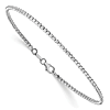 14k White Gold Diamond-cut Beaded Bracelet 7in