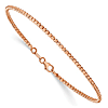 14k Rose Gold Diamond-cut Beaded Bracelet 7in